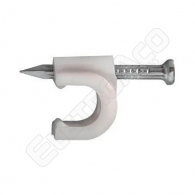 FIXA CABO RG-06 BRANCO 16MM PCT 50 UND