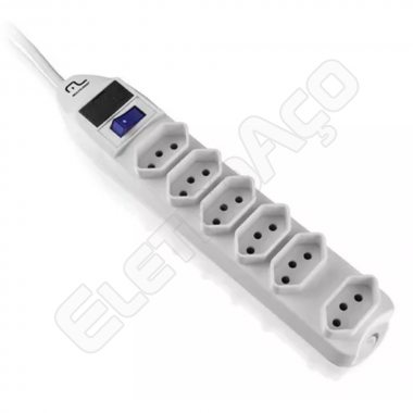 FILTRO DE LINHA 06 TOMADAS LINEAR BRC 1.5MT - MULTILASER