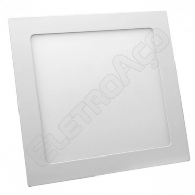 PAINEL EMB. QUAD. 170 MM ALUM. 12W BI-VOLT LED 4.100K