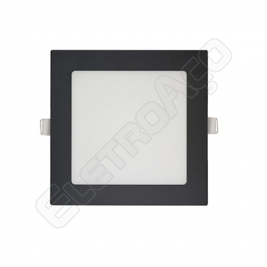 PAINEL EMB. QUAD. 218 MM ALUM. 18W BI-VOLT LED 4.100K