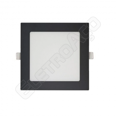 PAINEL EMB. QUAD. 218 MM ALUM. 18W BI-VOLT LED 6.500K