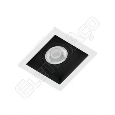 SPOT CLEAN PC 1XGU10 MR16 - BRANCO C/ FUNDO PRETO