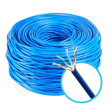 CABO LAN 4 PARES 100MTS CAT5 AZL 100% COBRE - CONDUTT