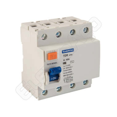 DR 4P 40A (INTERRUPTOR DIFERENCIAL RESIDUAL) - TRAMONTINA (REF 58014076)