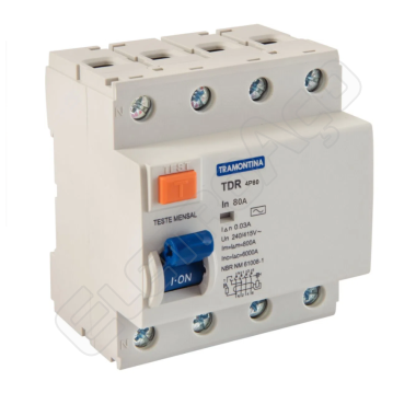 DR 4P 80A (INTERRUPTOR DIFERENCIAL RESIDUAL) - TRAMONTINA (REF 58014078)