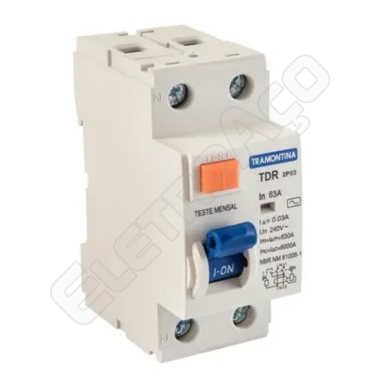DR 2P 63A (INTERRUPTOR DIFERENCIAL RESIDUAL) - TRAMONTINA (REF 58014072)
