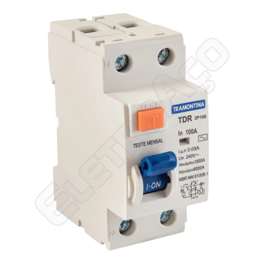 DR 2P 100A (INTERRUPTOR DIFERENCIAL RESIDUAL) - TRAMONTINA (REF 58014074)
