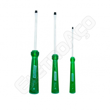 CHAVE FENDA CB. VERDE  1/4 X 4 - THOMPSON (REF. 695)