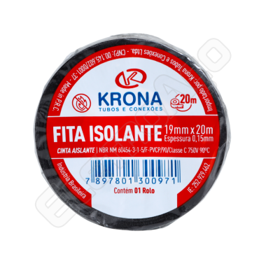 FITA ISOLANTE 19MMX10M ANTI-CHAMA KRONA