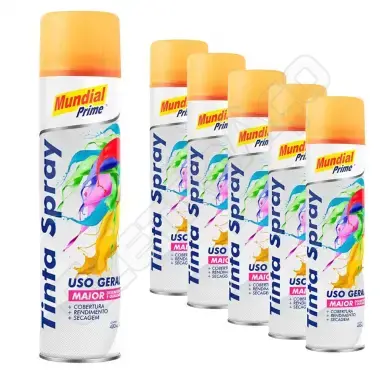 TINTA SPRAY 400ML PRIME LUMINOSA LARANJA MUNDIAL