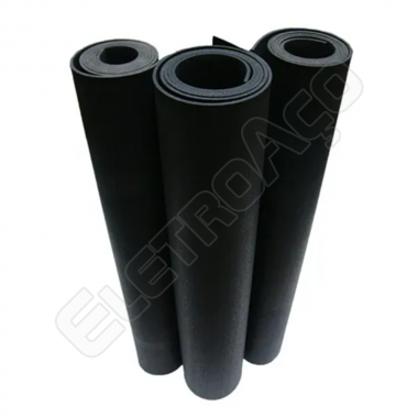 LAMINADO LISO EM ROLO P/CORTE(BASE 2MM)1.30X15M PRETO